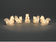 Konstsmide Acrylic Squirrels 5 piece LED Set